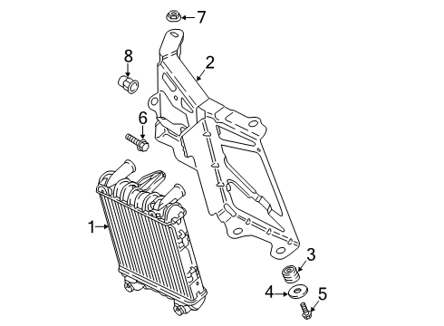 2019 Audi S5 Radiator & Components Diagram