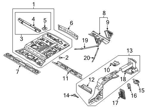 2024 Audi Q8 Rear Floor & Rails