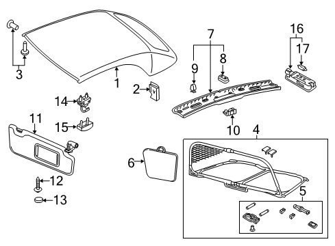 2017 Audi A3 Quattro Interior Trim - Top Diagram