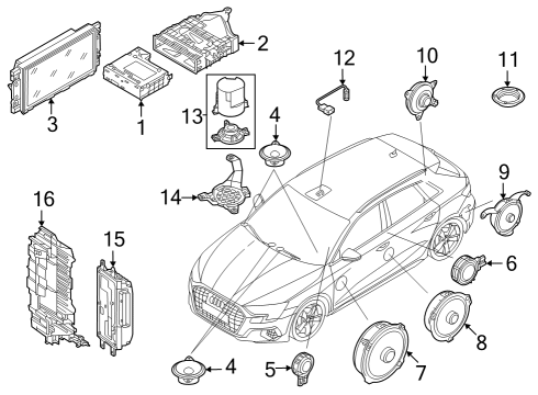 2025 Audi RS3 Sound System Diagram