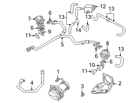 2001 Audi S8 Emission Components Diagram