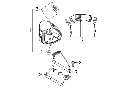 2025 Audi A7 Sportback Air Intake Diagram