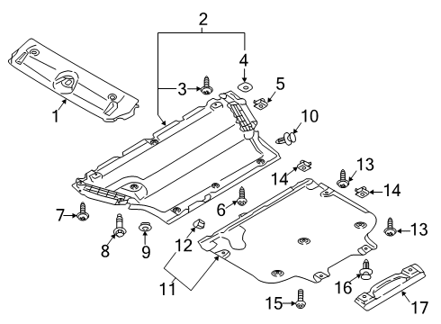 2020 Audi A4 Splash Shields Diagram