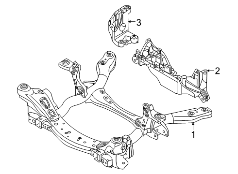 2025 Audi SQ6 e-tron Suspension Mounting - Front