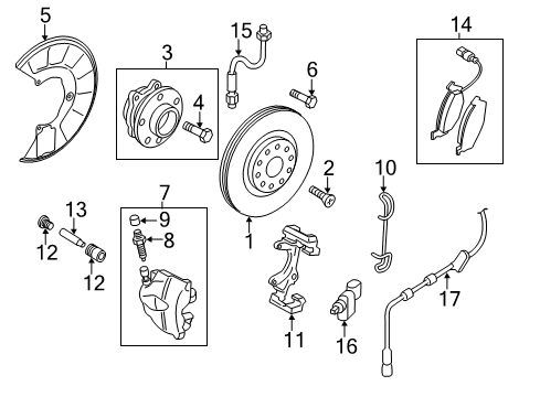 2009 Audi TT Quattro Anti-Lock Brakes Diagram