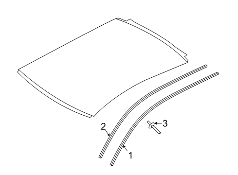 2016 Audi RS7 Exterior Trim - Roof Diagram
