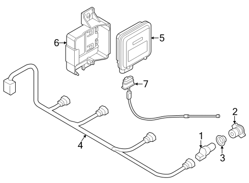 2019 Audi A4 Parking Aid Diagram 5