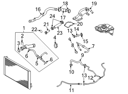 2006 Audi A8 Quattro Hoses, Lines & Pipes Diagram