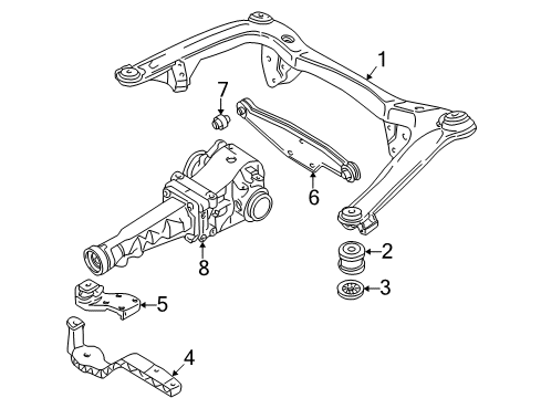 1997 Audi A4 Quattro Axle & Differential - Rear Diagram