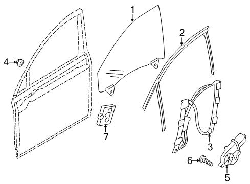 2013 Audi allroad Front Door Diagram