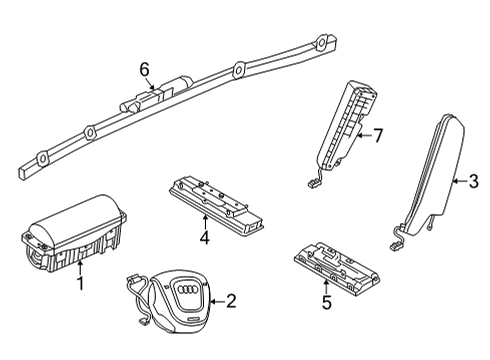 2024 Audi A3 Quattro Air Bag Components