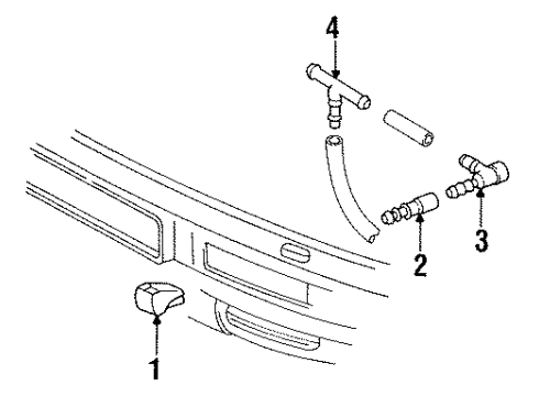 1993 Audi 90 Quattro Wiper & Washer Components Diagram