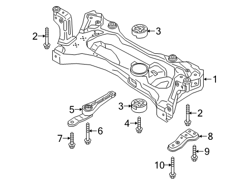2025 Audi Q3 Suspension Mounting - Front Diagram