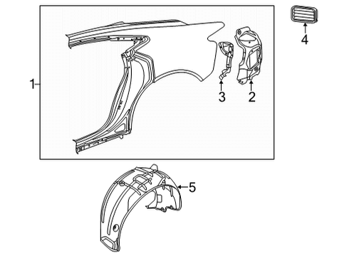 2024 Audi e-tron GT Vent Grille Diagram for 7PP-819-181-A
