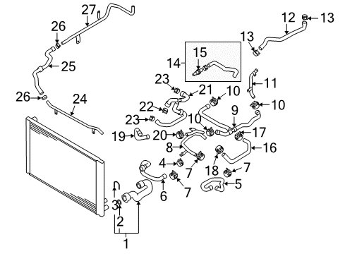 2007 Audi S8 Hoses, Lines & Pipes Diagram