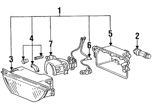 1993 Audi 100 Fog Lamps Diagram 2
