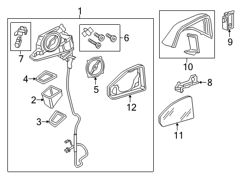 2024 Audi Q7 Mirrors Diagram