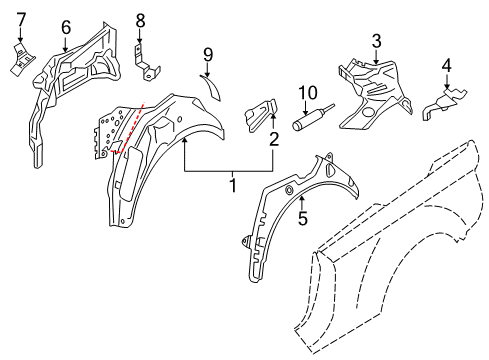 2015 Audi RS5 Filler Plate Diagram for 8F0-809-347