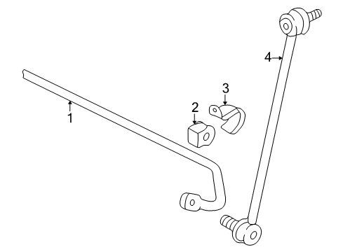 2001 Audi TT Stabilizer Bar & Components Diagram