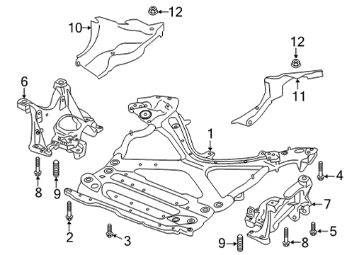 2020 Audi S7 Sportback Suspension Mounting - Front Diagram