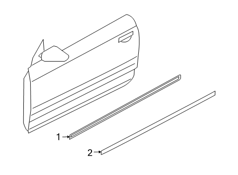 2003 Audi A4 Exterior Trim - Door Diagram