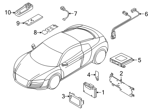 2015 Audi R8 Communication System Components Diagram
