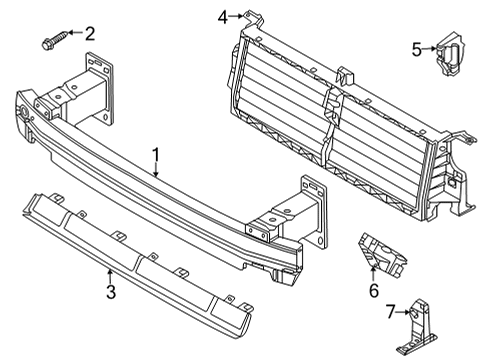 2024 Audi SQ7 Bumper & Components - Front Diagram