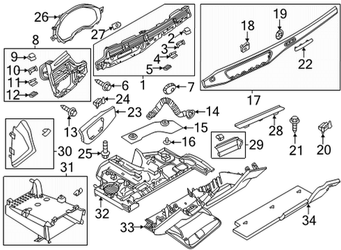 2024 Audi S5 Lower Instrument Panel Diagram
