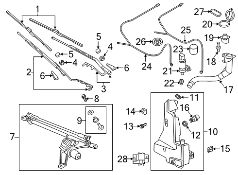2020 Audi e-tron Sportback Wipers Diagram