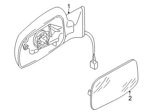 2001 Audi S8 Outside Mirrors Diagram