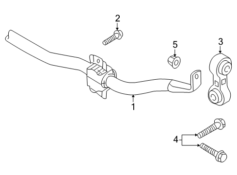 2011 Audi A5 Stabilizer Bar & Components Diagram