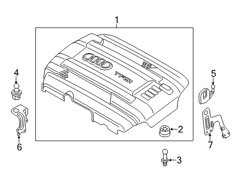 2015 Audi A3 Engine Appearance Cover Diagram