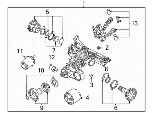2024 Audi A5 Sportback Axle & Differential - Rear Diagram