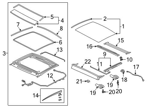 2025 Audi A7 Sportback Sunroof Diagram