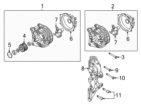 2015 Audi A3 Alternator Diagram for 03L-903-023-L