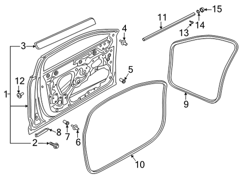 2024 Audi RS6 Avant Door & Components Diagram