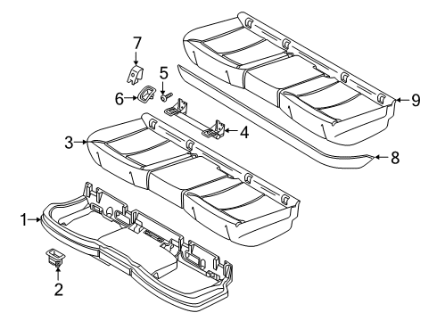 2020 Audi e-tron Sportback Rear Seat Diagram
