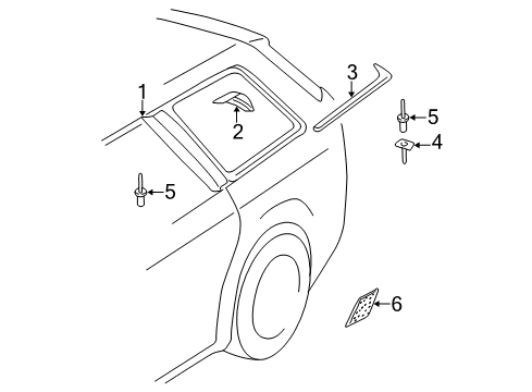 1998 Audi A6 Quattro Exterior Trim - Quarter Panel Diagram