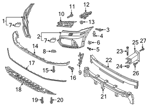 2020 Audi Q5 Bumper & Components - Front