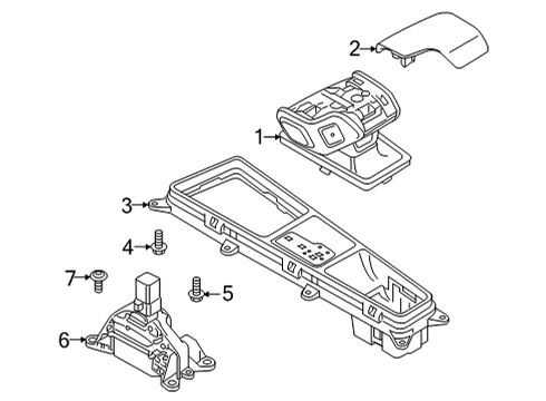 2025 Audi RS7 Sportback Console Diagram