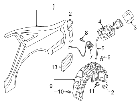 2025 Audi A4 Quattro Quarter Panel & Components