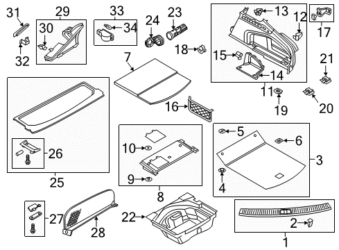 2016 Audi A7 Quattro Interior Trim - Rear Body Diagram