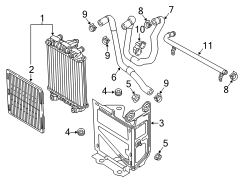 2018 Audi S3 Radiator & Components Diagram
