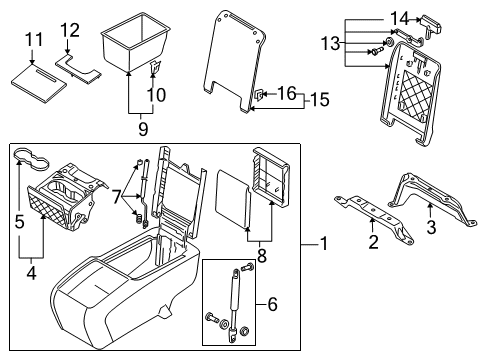 2010 Audi Q7 Rear Console Diagram 2