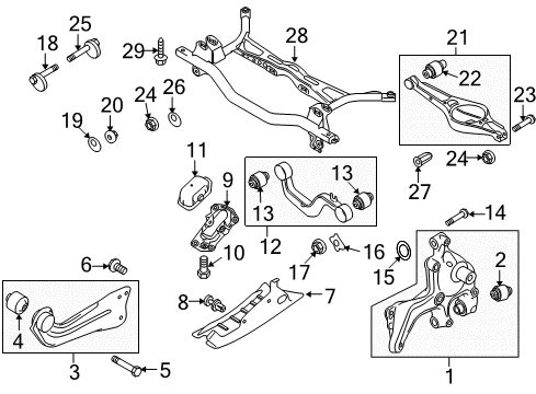 2008 Audi TT Rear Suspension Components Diagram
