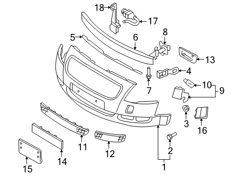 2002 Audi TT Bumper & Components - Front Diagram
