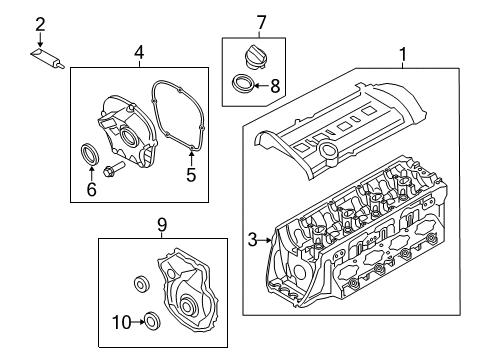 2013 Audi A4 Quattro Valve & Timing Covers Diagram