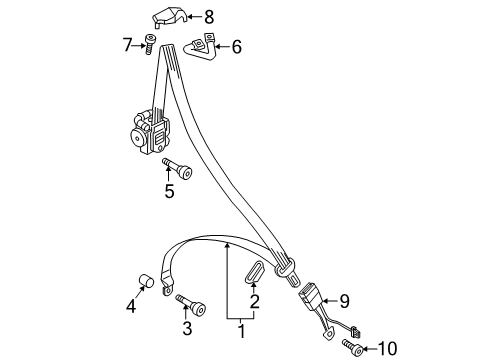2017 Audi TTS Quattro Front Seat Belts Diagram