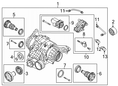 2021 Audi SQ5 Sportback Axle & Differential - Rear