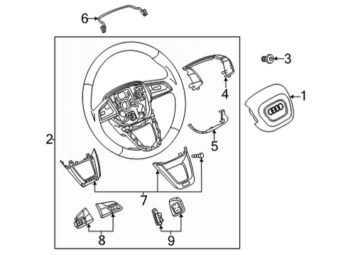 2025 Audi A4 Quattro Steering Wheel & Trim
